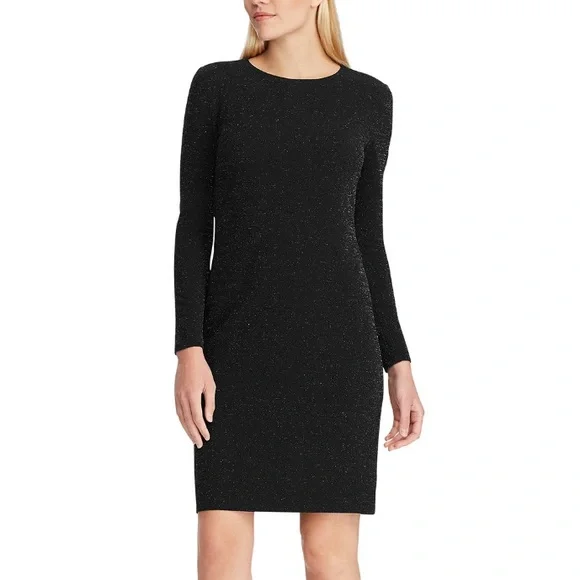 Ralph Lauren | Dresses | Ralph Lauren Black Metallic Knit Dress Size 6 165  New | Poshmark